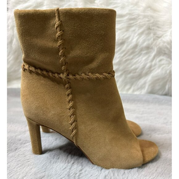 Vince Camuto Women's 8.5 / 39 Suede Peep-Toe Ankle Booties Sashane - Picture 8 of 10